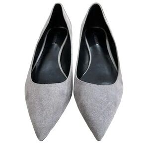 Elegant Gray Suede Women's Heels